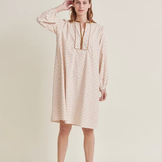 Spina dress dresses ba495 03 684 birch alaskan blue lotus orange tapenad summer 1650x crop center